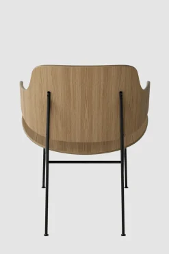 Lenestol - The Penguin Lounge Black Steel, Natural Oak