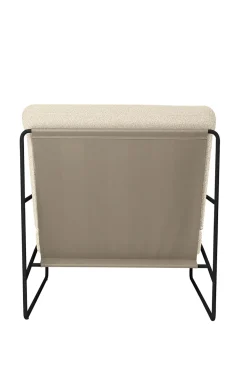Loungestol - Desert 1-seter Black/Pure Bouclé