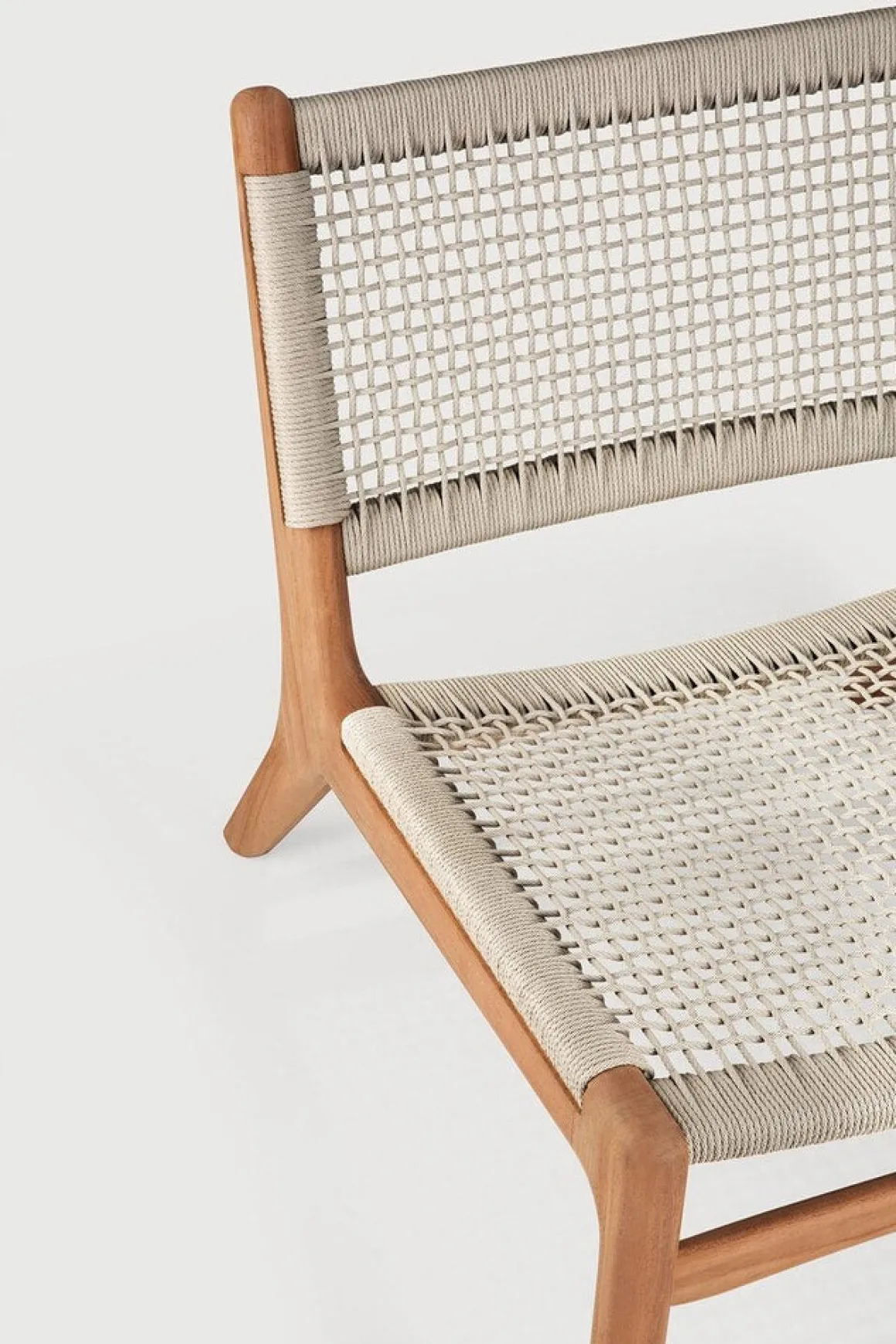 Loungestol - Jack Woven Teak/Beige