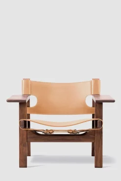 Loungestol - Spanish Chair 2226 Oljet Valnøtt/Natur Lær