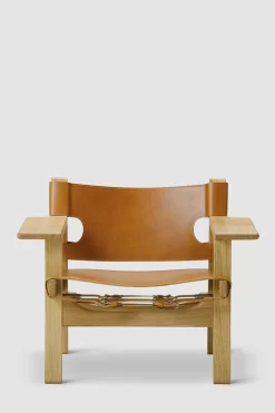 Loungestol - Spanish Chair 2226 Lysoljet Eik/Cognac Lær