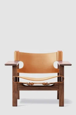 Loungestol - Spanish Chair 2226 Oljet Valnøtt/Cognac Lær