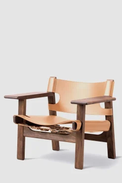 Loungestol - Spanish Chair 2226 Oljet Valnøtt/Natur Lær