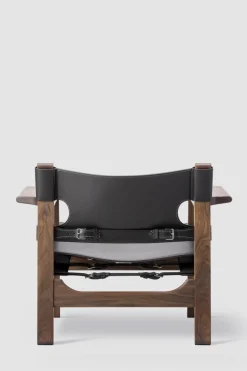 Loungestol - Spanish Chair 2226 Oljet Valnøtt/Sort Lær