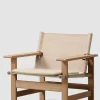Loungestol - The Canvas Chair 2031 Eik Lys Oljet/Naturfarget Canvas Inkl. Pute