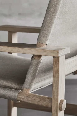 Loungestol - The Canvas Chair 2031 Eik Lys Oljet/Naturfarget Canvas Inkl. Pute