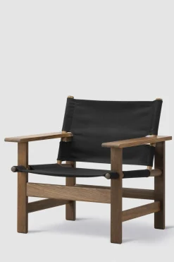 Loungestol - The Canvas Chair 2031 Røkt Eik / Sort Canvas