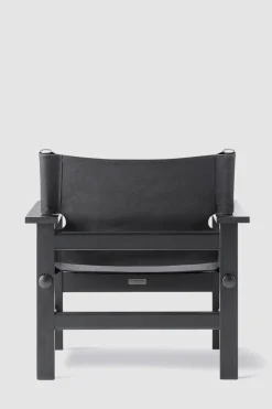 Loungestol - The Canvas Chair 2031 Sortlakkert Eik / Sort Canvas