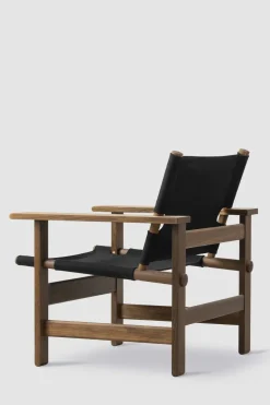 Loungestol - The Canvas Chair 2031 Røkt Eik / Sort Canvas