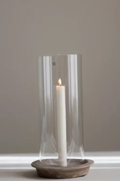 Lykt - Glassylinder Terrakotta