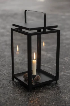 Lykt - H42cm Sort