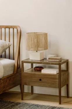 Nattbord - Spindle Bedside Table Reclaimed Teak