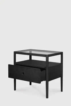 Nattbord - Spindle Bedside Table Oak Black