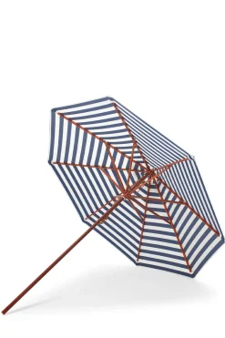 Parasoll - Messina rund Dia270cm Dark Blue Stripes