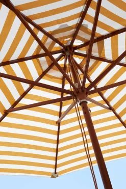 Parasoll - Messina rund Dia270cm  Golden Yellow Stripes