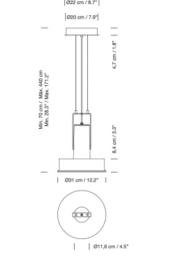 Pendellampe - Arne Domus White