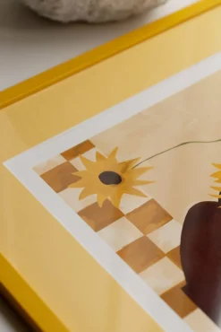 Plakat - Sunflowers in Burgundy Vase 30x40cm