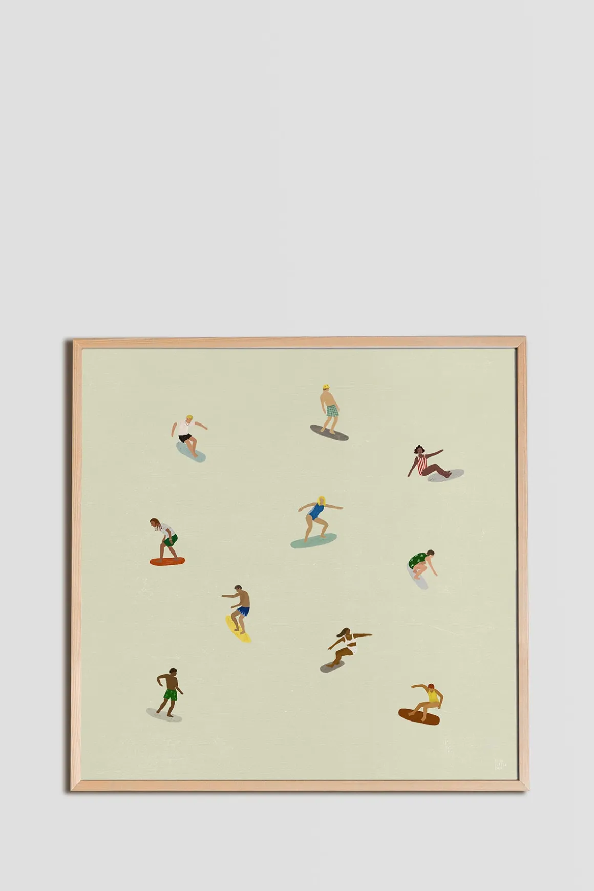 Plakat - Surfers 40x40cm