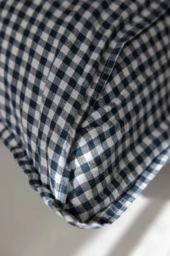 Putetrekk - 65x65cm Anthracite Gingham