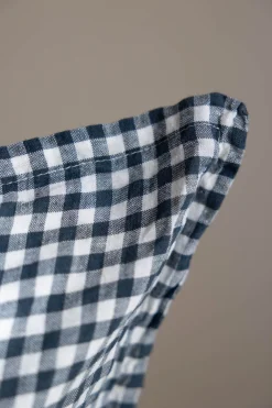 Putetrekk - 65x65cm Anthracite Gingham