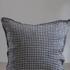 Putetrekk - 65x65cm Black Gingham