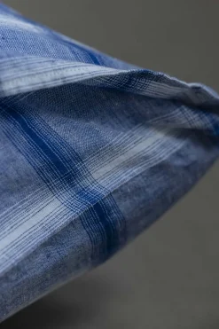 Putetrekk - 50x50cm Blue Chiné Checks