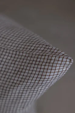 Putetrekk - 65x65cm  Brown Checks Noir