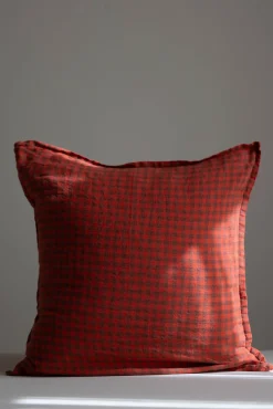 Putetrekk - 50x50cm Red/Navy Gingham