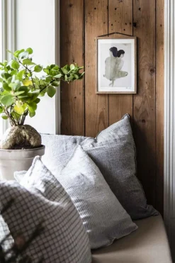 Putetrekk - 50x50cm White/Black Checks