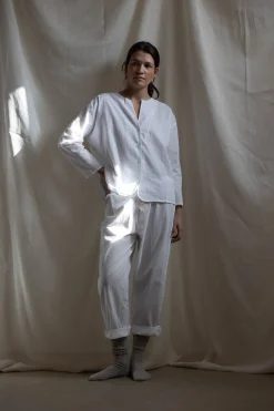 Pyjamas - Seersucker White