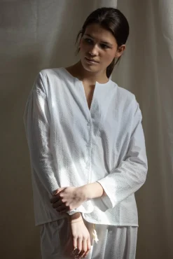 Pyjamas - Seersucker White