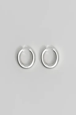 Øredobber - Chunky Hoop M Silver