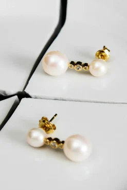 Øredobber - Odile Pearl Earrings Gold