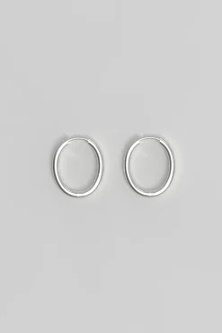 Øredobber - Slim Hoop M Silver