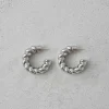 Øreringer - Pastry Hoops Large 25mm Rhodium