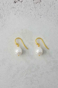 Øreringer - Ravello Baroque Gold Ivory Pearl