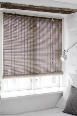 Rullegardin - Gråbeiset Bambus