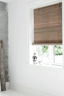 Rullegardin - Gråbeiset lysdempende Bambus