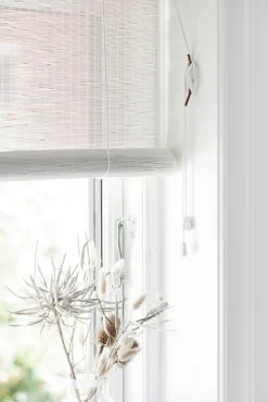 Rullegardin - Hvit Fin Bambus