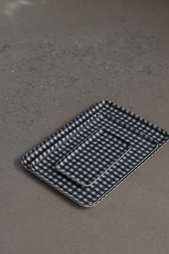 Serveringsbrett - M Navy/White Checks