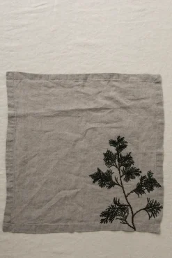 Serviett - Whispering Leaves 45x45cm Grå/Grønn