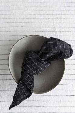 Serviett - 45x45 Black Checks