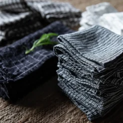 Serviett - 45x45 Black Checks