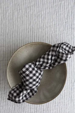 Serviett - 45x45cm Black Gingham