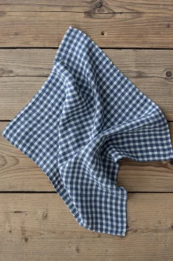 Serviett - 45x45cm Blue Small Gingham