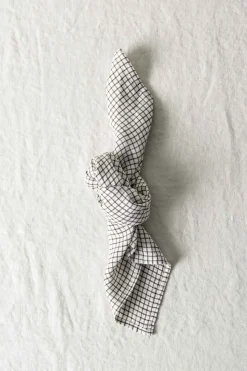 Serviett - 45x45cm Brown Checks