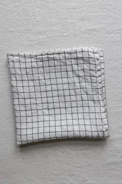 Serviett - 45x45Cm White/Black Checks