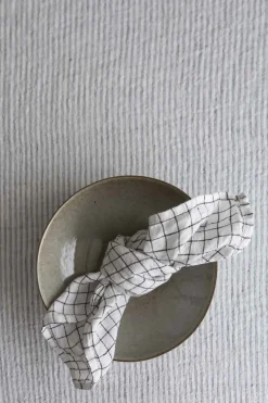 Serviett - 45x45Cm White/Black Checks