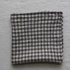 Serviett - 45x45cm White/Brown Gingham