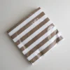 Servietter - Striper 33x33cm Brun/Hvit